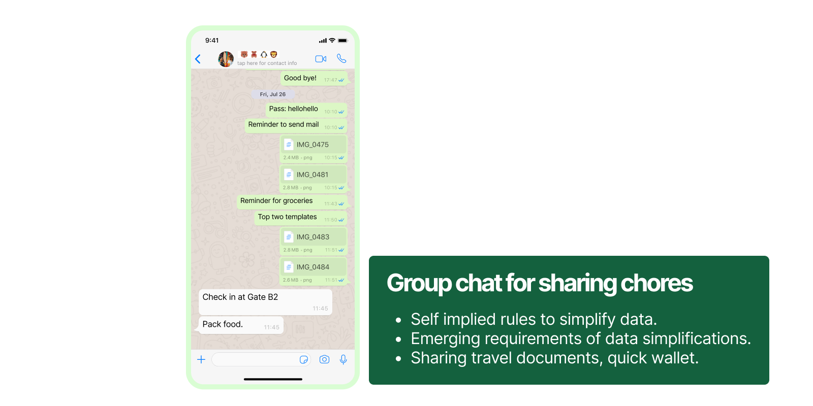 Group chat for managing shared resources