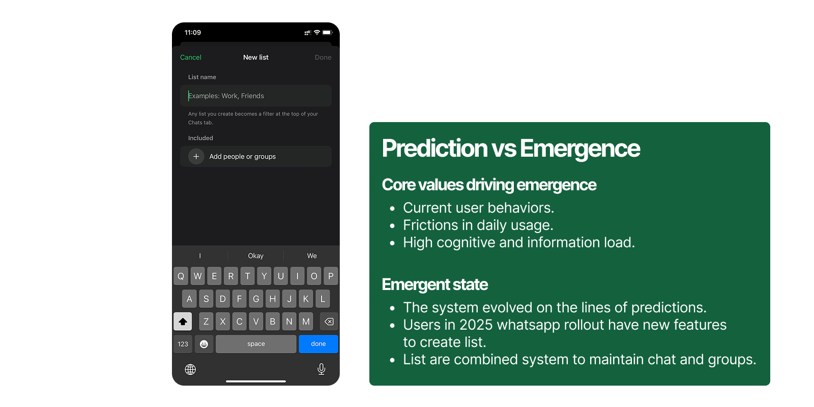 Emergent state as of 2025 in Whatsapp